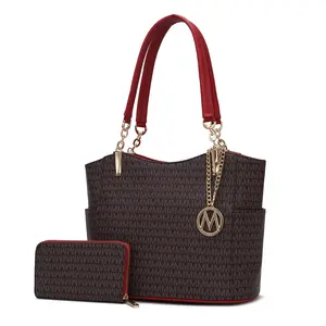 MKF Collection Savannah M Logo Printed Women’s Tote and Wristlet Wallet Casual Trendy Purse Daily Commuting Bag