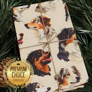 Australian Shepherd Wrapping Paper Ideal for Pet Lovers Birthdays Holidays, Australian Shepherd Gift Wrap