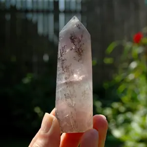 3.5in 128g RARE Dendritic Fluorite Crystal Tower, Lavender Pink Fluorite