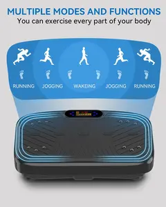 GDCOO Vibration Plate Exercise Machine, 200 Speed Home Fitness Vibration Trainer, Full Body Workout Platform, Black