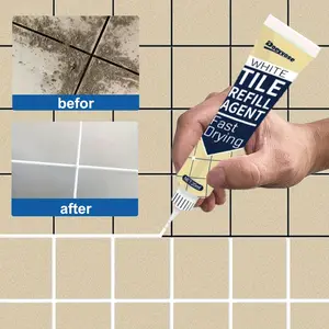 Doeyvose Easy-Tape Waterproof Grout Sealant, Quick Dry Adhesive, Durable & Water-Resistant, Ideal for Kitchen & Bathroom Use, Long-Lasting Protection, Waterproof Bond Seal
