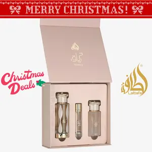 Lattafa Teriaq Fragrance Gift Set - EDP 100ml + Travel Spray 12ml + Hair Mist 50ml