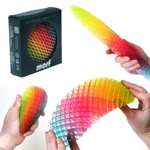 Morf Fidget Worm Rainbow Big 20x20 Advanced Fidget Toy