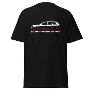 Premium T-Shirt For Grand Cherokee WK2 2011-2013 Car Enthusiast Grandpa Dad Son Birthday Gift Men's Tee Classic Cotton