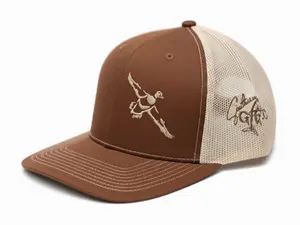 Southern GFC Fowl Play Snapback Hat in Classic Brown & Khaki for Adults - Adjustable Fit, Unisex Design, Versatile Outdoor Cap