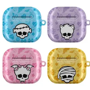 Monster High Skullette AirPods Case – Draculaura Frankie Cleo Clawdeen Gothic Kawaii Skull Case Cover For AirPods 1 2 3 4 & Pro Gen 1 2 3  3G7ORP