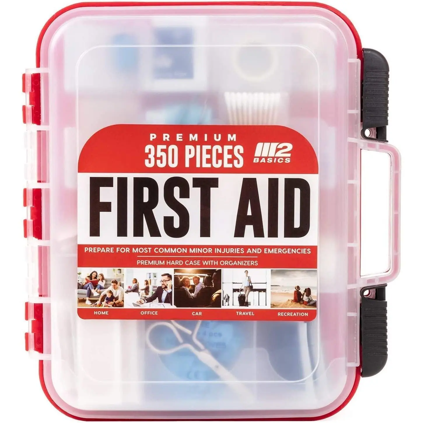 350-Piece Emergency First Aid Kit for Home, Office & Travel | Essential Medical Supplies for Minor Injuries & Emergencies