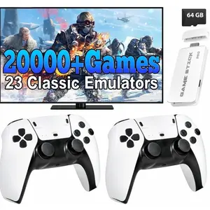M15 Retro Game Console Joystick Set, Classic Video Game Controller with Digital Wireless Controller, Upgraded Dual Controllers, 4K HDMI, 23 Emulators, 20000+ Games, Plug-And-Play TV Gaming Stick