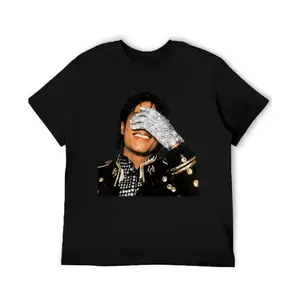 Michael Jackson Glove Graphic Tee, Music MJ King of Pop Youth Shirt,Outdoor attire, comfortable cotton, casual and loose, pure cotton T-shirt, suitable for all seasons, unisex  Michael MJ King of Pop Music T-Shirt for Men, Women and Kids
