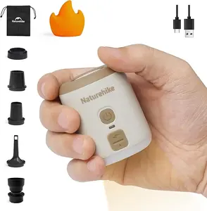 Naturehike Ultralight Mini Air Pump with Camping Light, Portable,  Type-C Rechargeable for Air Mattresses & Inflatable Toys FathersDayGift