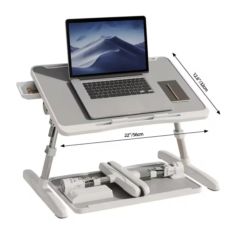 Laptop Tray, Multi-purpose Premium Lapdesk, Angle Adjustable, Drawer, Tablet Slot, for Eating, Working, Writing, Gaming, Drawing