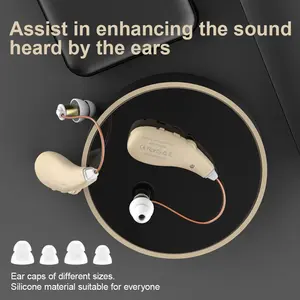 Adult Hearing Loss Invisible Amplifier, Magnetic Charging Box, 24+96 Hours Run Time, Noise Reduction, Natural Sound, Ergonomic Design, USB Charge, Equipment