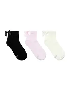 Pointelle Anklets 3-Pack Socks Multicolor for Toddlers and Kids