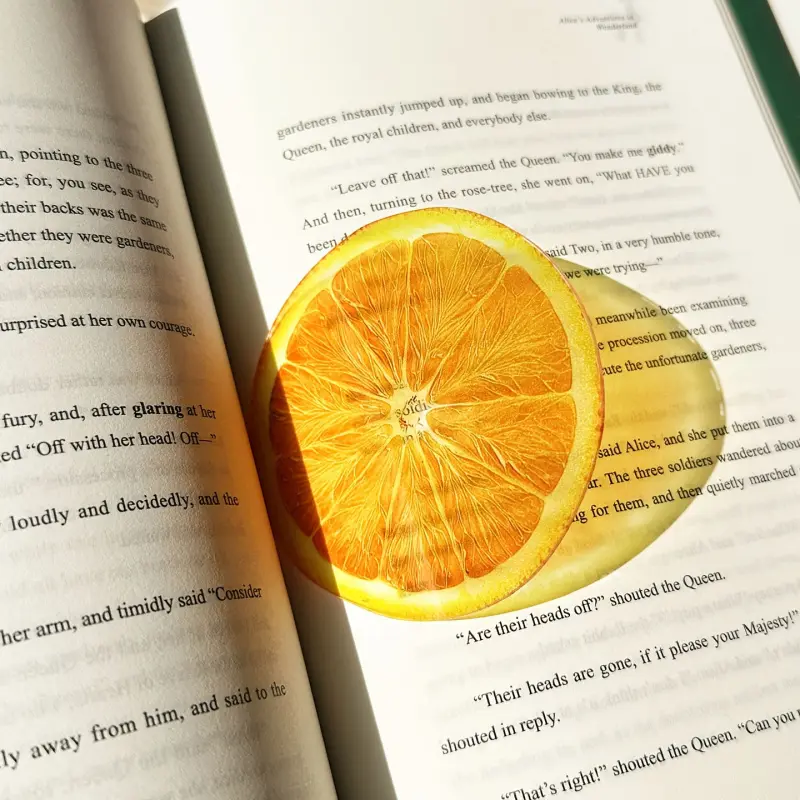 Grape Tomato Apple Bookmark Acrylic Transparent Cute Exquisite Student Gift Reading Marker Transparent Card