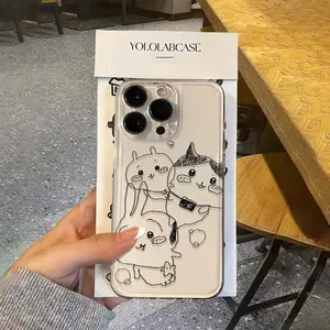 Pencil Graffiti Kawaii Chiikawa Cute Phone Case For iPhone 17 Pro Max Air 16 15 14 13 12 11 Pro Max XR XS MAX 7 8 PLUS & Samsung Galaxy S25 Ultra S24 S23 S22 S21 Plus Y2K Shockproof Cover