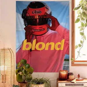 60in x 40in  home decor banner A-Frank_Ocean Poster Blond Colorful Tapestry Wall Hanging Bohemian Wall Tapestries Mandala Wall Hanging Sheets funny hanging poster fan bedroom living room gift