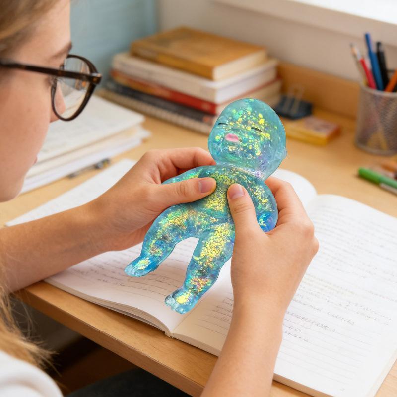 Squishy Toys: Fun Candy Swap – Large Soft Squishy Toy | A large, shiny soft squishy toy, perfect for stretching, squeezing, collecting and trading, and ideal for stress relief and sensory play for both children and adults