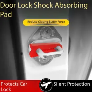 4pcs Car Door Lock Buffer Pads, High-Quality Silicone Noise Reduction Set, Universal Fit, Durable Silent Protection Accessories