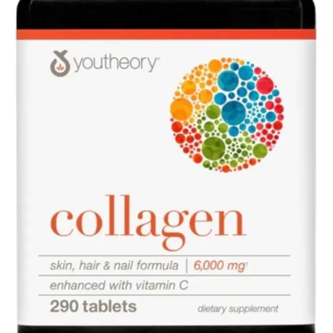 Youtheory Advanced Collagen - 6,000 mg Collagen with Vitamin C - for Hair, Skin & Nails* - Supplements for Women & Men - 290 Tablets
