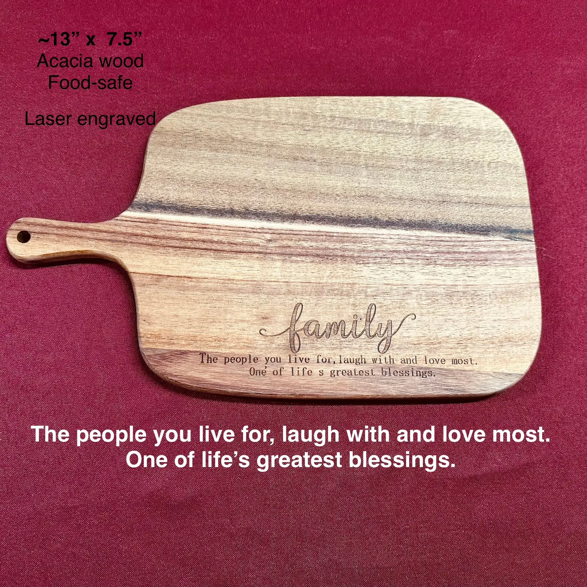 Custom Family Cheese Board