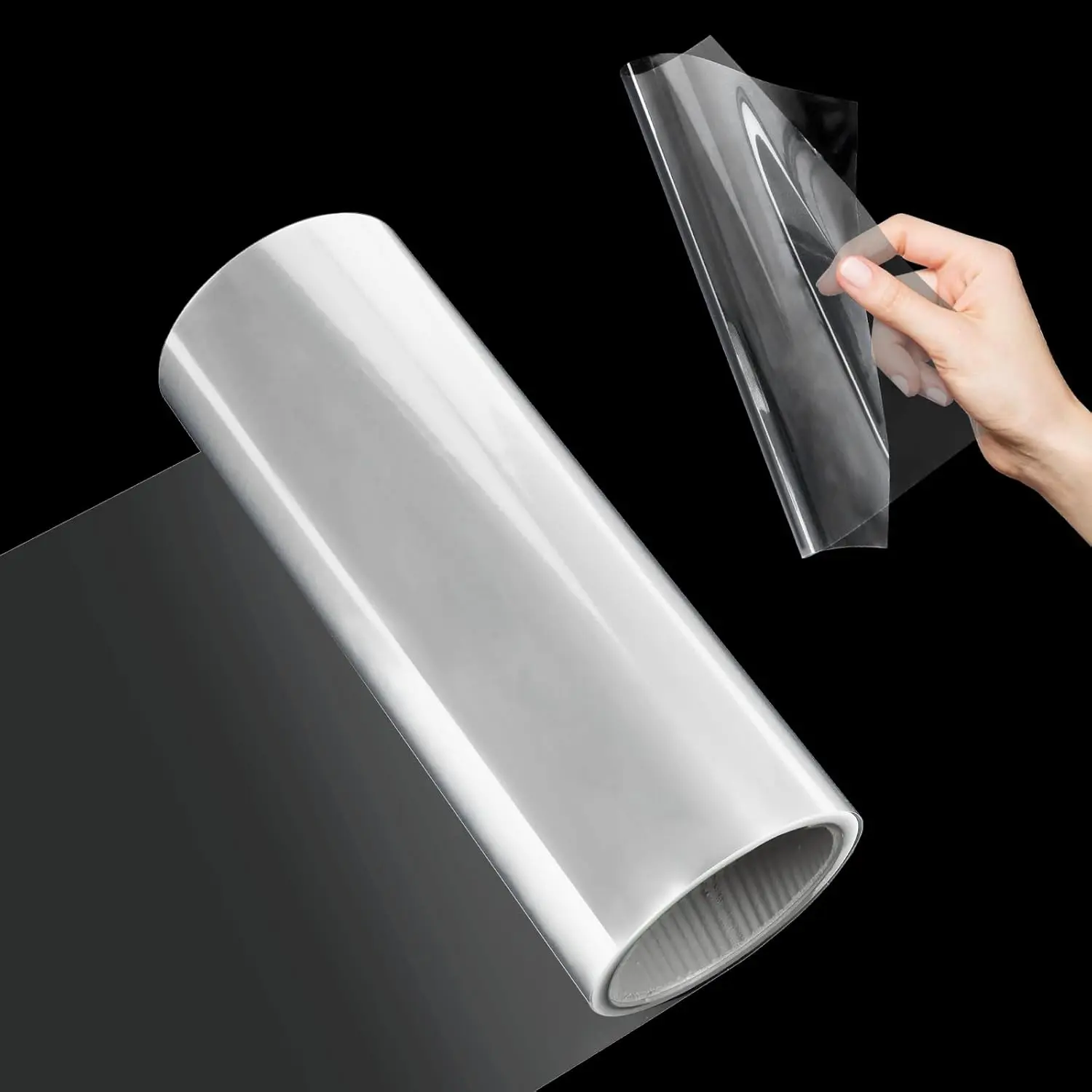 12 Inches x 80 Ft Stencil Plastic Sheets 4 Mil Clear Acetate Sheets for Crafts Mylar Template Sheets Blank Stencil Paper Roll for Craft Material,  Machines