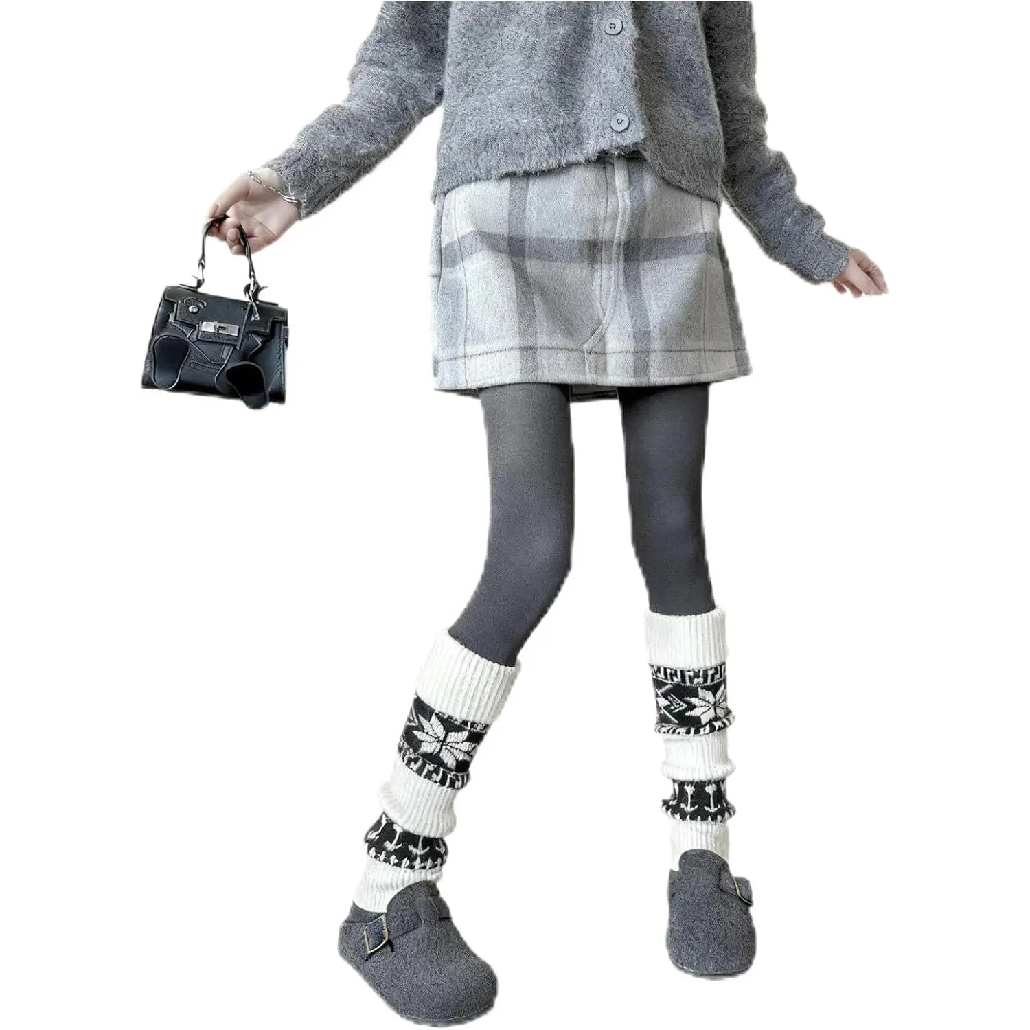 Women's Leg Warmers Knit Y2k Long Socks Boho Knee Warmers
