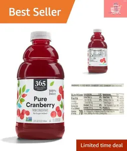 32 Fl Oz Cranberry Juice - 100% Natural, No Artificial Ingredients