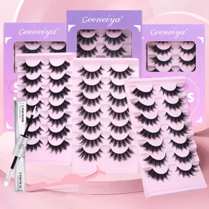 Geeneiya Manga Fairy Strip Lashes Kit with Lash Bond and Seal for False Lashes Falsies Eyelashes Makeup Cosmetic Eyelashes Look Like Extensions DealsForYouDays