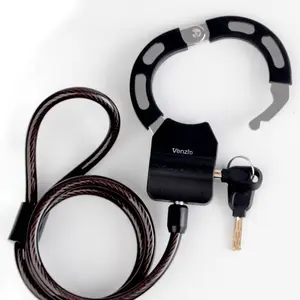 Venzio Electric Scooter Lock with 2.62FT x 8mm (0.31inch) Q235 Steel, Heavy Duty Anti-Theft Bike Lock and Keys, Portable Cable Lock for Scooter, Bicycle, E-Bike, Motorcycle, Gate, Fence, Toolbox