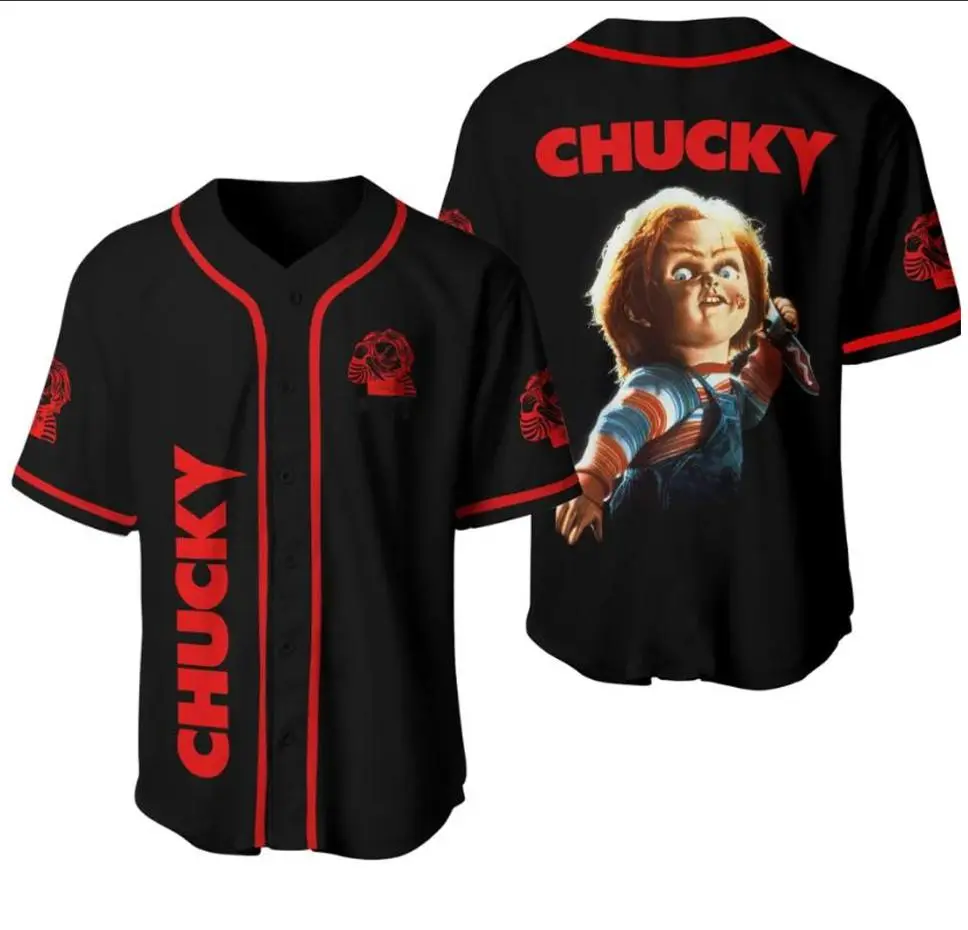 Baseball Chucky Charcater Horror Movie Jersey Halloween