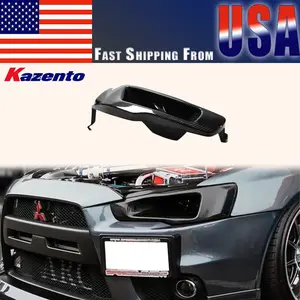 For Mitsubishi EVO 10 Carbon Vented Headlight Cover Replacement (left side) US WAREHOUSE CLEARANCE SALE