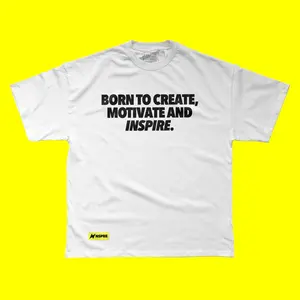 Born to Create Puff Print T-Shirt