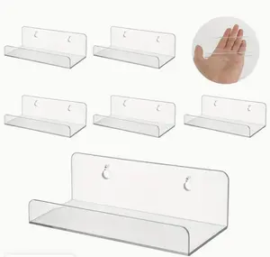 5 Pack Vinyl Record Wall Mount Holder, Vinyl Record Rack, Wall Book Shelves For Bedroom Kids, Vinyl Display Frame, Perfume Shelves, Vinyl Record Frames For The Wall