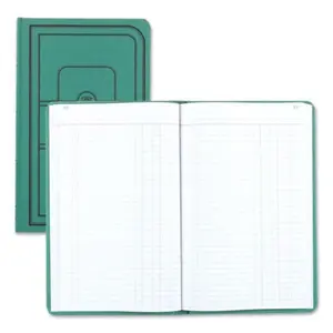 Rediform  Tuff Series Accounting Journal - Single-Page 8-Column Accounting Format - Green Cover - 12.12 x 7.25 in. Sheets - 500 Sheets