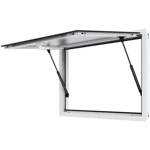 VEVOR Concession Window 48"x36", TikTokShopBlackFriday, Aluminum Alloy Food Truck Service Window with Awning Door & Drag Hook, Up to 85 Degrees Stand Serving Window for Food Trucks Concession Trailers, Glass Not Included