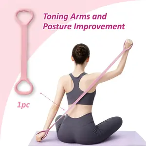 Resistance Bands Figure 8 Exercise Band for Arms Chest Expander Yoga Gym Fitness Muscle Training Equipment Stretching Gear