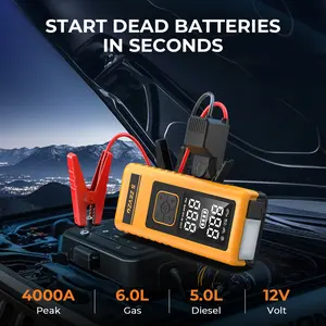 Portable Car Jump Starter with Tire Inflator - 2-in-1 Emergency  Battery Charger & Air Compressor, Compact Roadside Rescue Kit