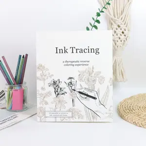 Ink Tracing: A Therapeutic Reverse Coloring Experience – 10 Exquisite Floral Traceable Art Prints for Adults to Ink, Unwind, and Frame | Mindful Stress Relief Activity Book with Beautiful Botanical Designs for Creative Relaxation