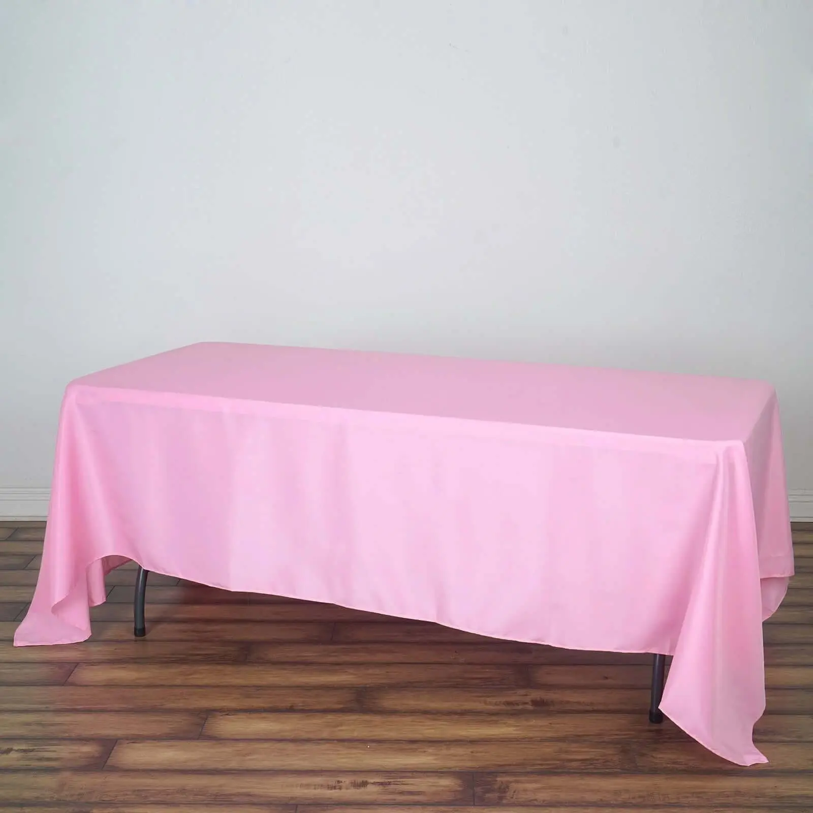 Polyester Rectangle Tablecloth, 72"x120" Pink - Wrinkle-Resistant, Reusable Table Cover for Birthday, Wedding, Casual, Graduation, Thanksgiving Events