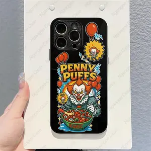 Halloween Creepy Cute Clown Phone Case - Trendy Aesthetic Gothic Cover for  For 17 16 15 14 13 12 11 X XS AIR PRO PLUS MAX Phone Case #XC Series Protection Protective