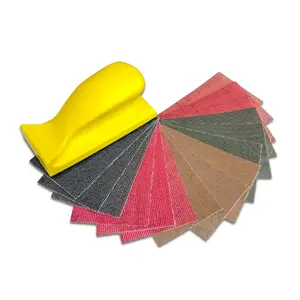 Reusable Mesh Hand Sanding Kit With 5 Grits 16 pcs - Hook & Loop Attachment