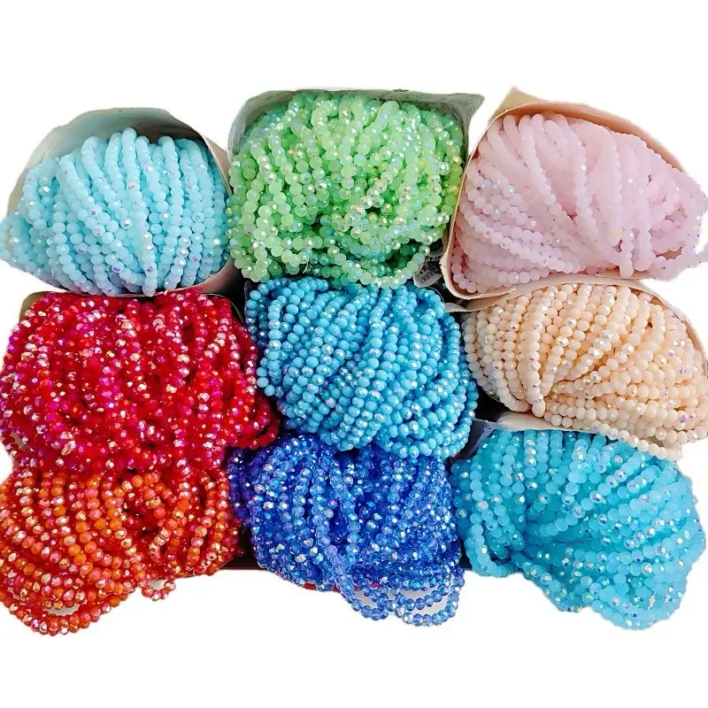 Wholesale 6mm Flat Non-Natural Crystal Beads - Easy-to-Use Semi-Finished Jewelry Accessories, Versatile Craft Supplies for Jewelry Making, Beads Making, Enhance Your Designs with Creative Possibilities