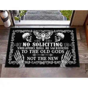 1 Fun Skeleton Halloween Door Mat Outdoor Entrance Living Room Bedroom No Solicitation Door Mat Welcome Carpet Halloween Carpet Home Decoration Home Decorative Rug Decorative Area Rug