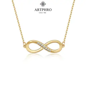 ARTPHRO Infinity Pendant Necklace – Cubic Zirconia Sparkle, Stylish Pendant for Everyday Wear, Symbol of Endless Love
