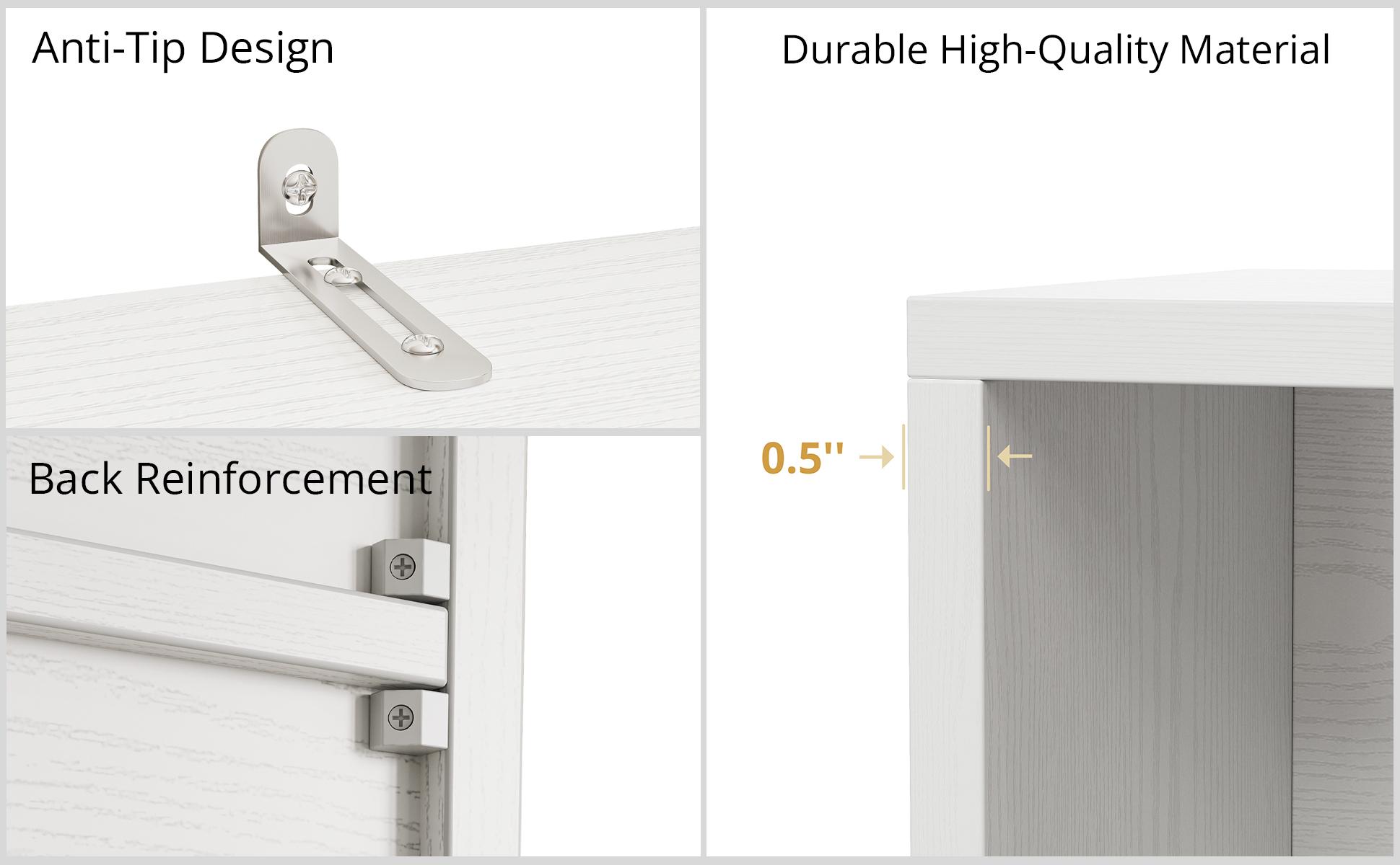 IRONCK 63" Tall Bookshelves & Bookcases, 6 Tiers Floor Standing Storage Display Shelves Home Decor Furniture for Living Room, Bedroom, Home Office