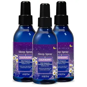 Sleep Spray with Melatonin & Essential Oil Blend, 6 fl oz (Pack of 3) Healthcare Fitness Solution Wellness Healthy Therapy Health Therapeutic Aromatherapy Treatment
