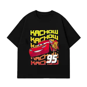 Lightning McQueen Kachow 95 Graphic T-Shirt Gildan Unisex Tee, Cartoon Racing Car Shirt, Funny Red Car Tee, Vintage Racing Fan Shirt, Casual Cotton Tee for Men Women