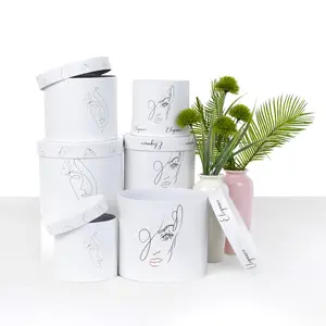 Set of 3, Round Flower/Gift Boxes with Lids, Elegance Series | W586