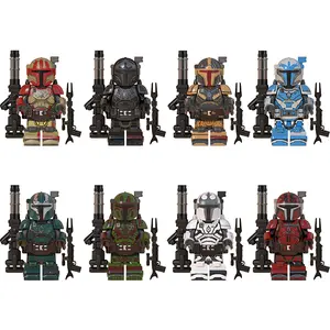GTLANDS 8 Pcs TV Show Heavy Infantry Mandalorian Custom Minifigure Set Unique Designs for Collectors and Enthusiasts