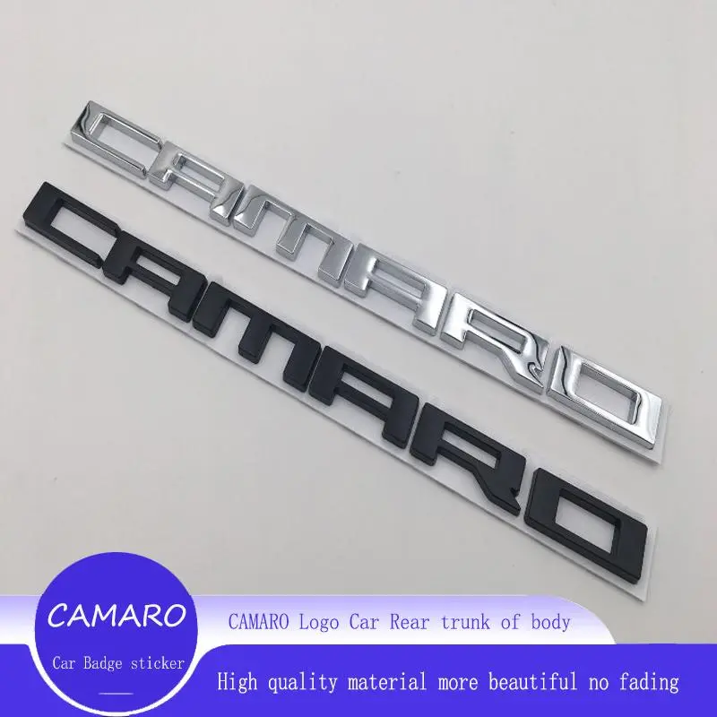 Metal English Letter Side Leaf Plate Car Sticker, Vehicle Accessories for Chevrolet CAMARO Bumblebee Exterior Modification